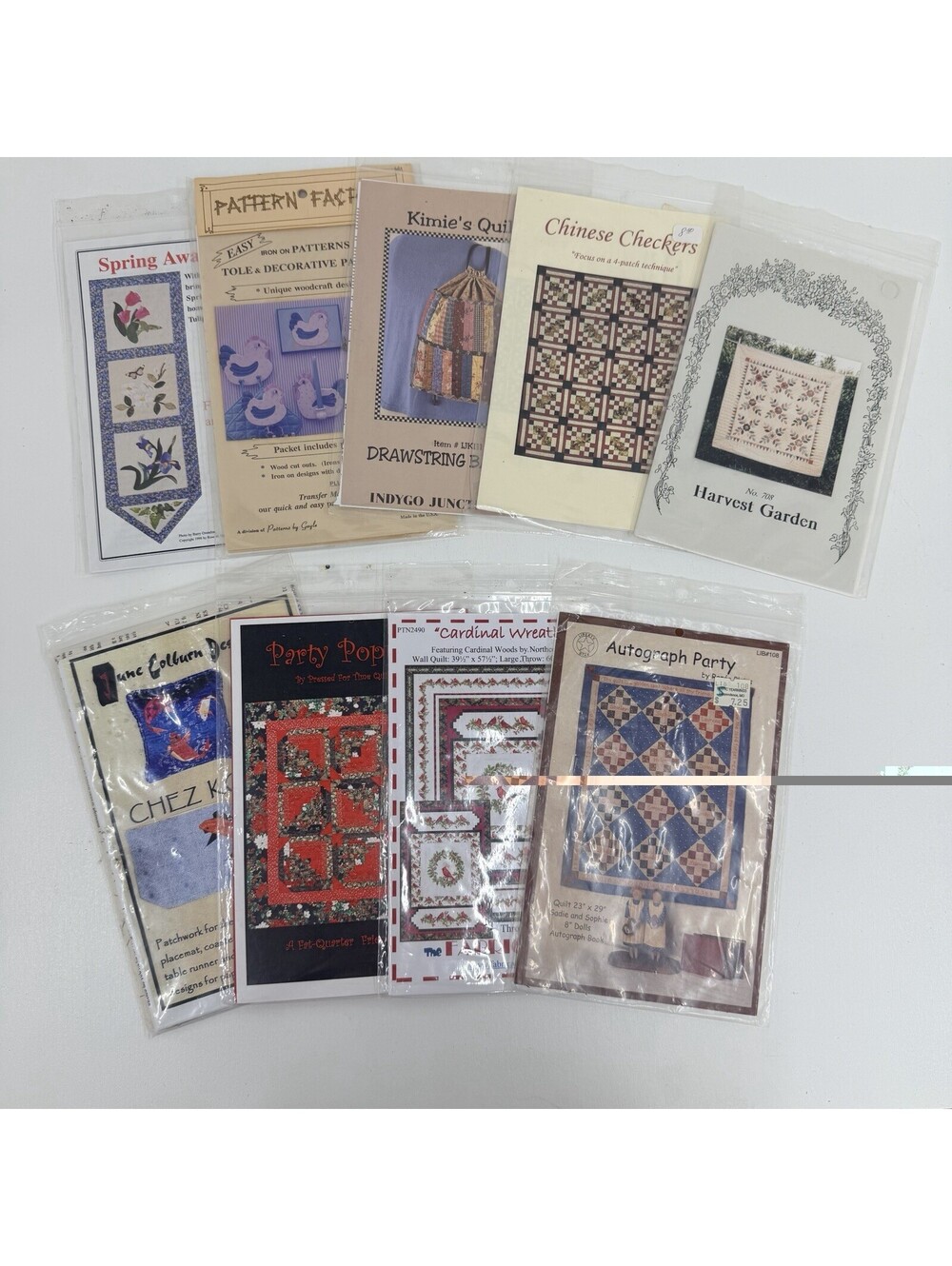 Lot 9 Vintage Sewing Quilting Craft Patterns Indygo Junction Fabric Addict Tole